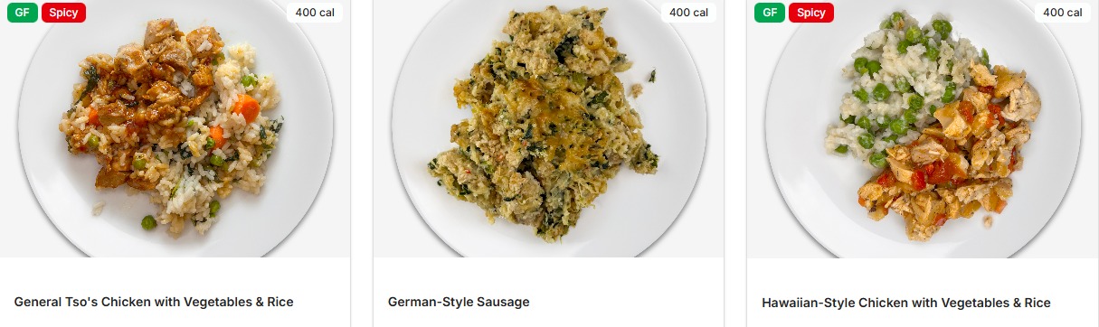 Chef Prepared Meals - General Tso's, German Sausage, Hawaiian Chicken